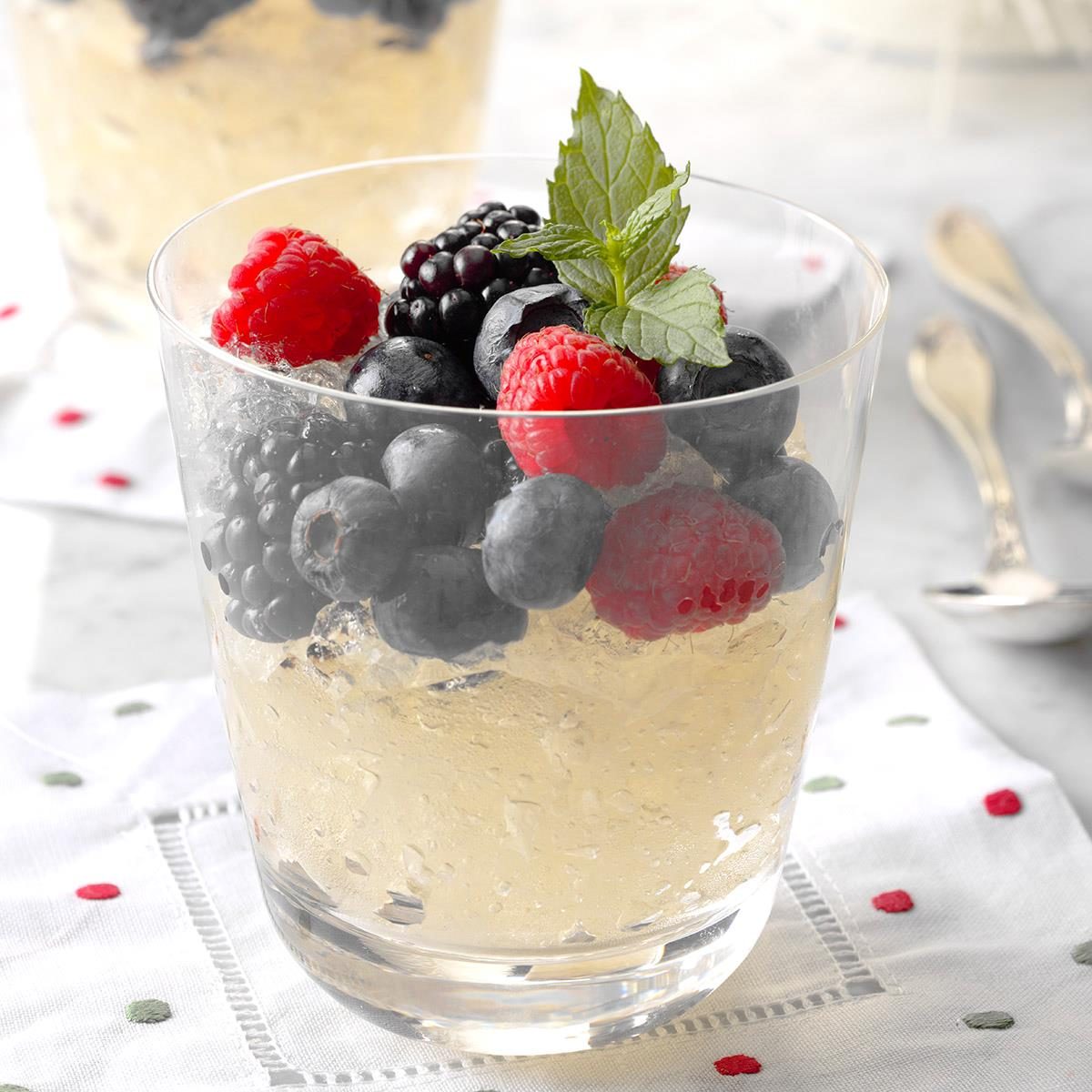 Berries in Champagne Jelly