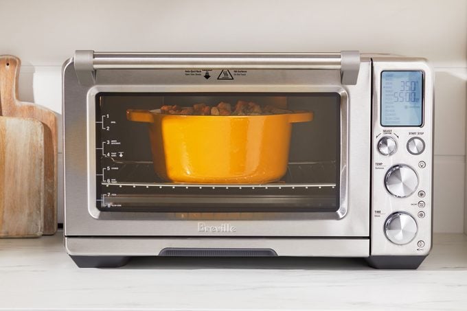 Smart oven on kitchen counter