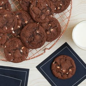 Hot Chocolate Cookies on a cooling rack