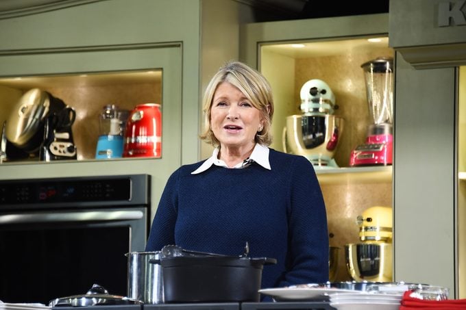 Martha Stewart gives a demonstration of recipes from her book